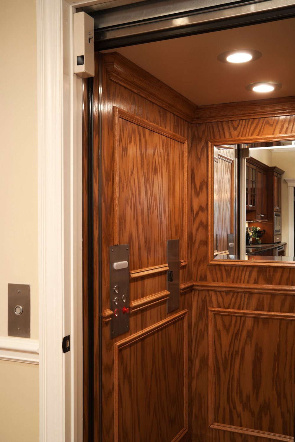 Elevator in residential home.