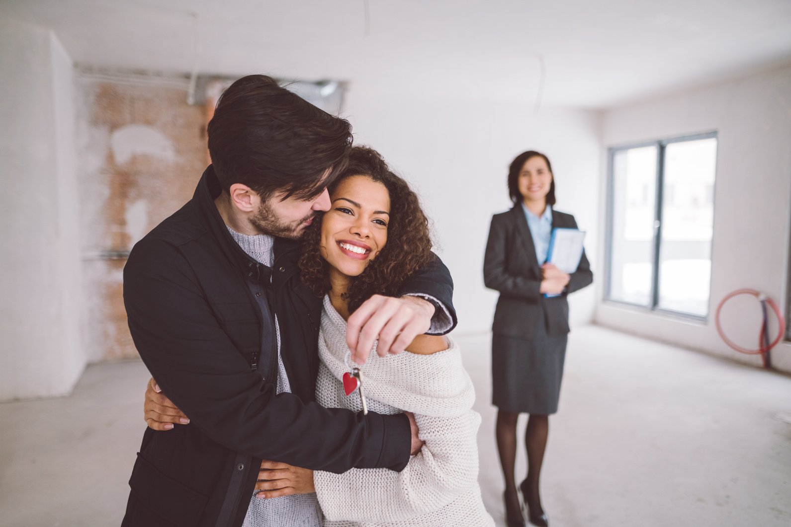 Couple buying new home